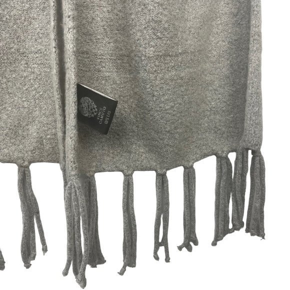 Vince Camuto Wool Blend Scarf One Size Gray Blue Fringe Soft Warm Designer - Picture 6 of 6